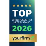 Siegel "Top-Arbeitgeber Mittelstand" 2026 yourfirm